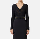 Bluza ELISABETTA FRANCHI, Jersey top with gold button