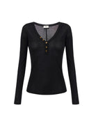 Bluza ELISABETTA FRANCHI, Jersey top with gold button