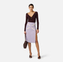 Bluza ELISABETTA FRANCHI, Jersey top with gold button, Visiniu