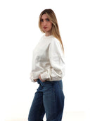 BLUZA ELISABETTA FRANCHI, Logo brodat, Alb