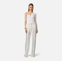 Top ELISABETTA FRANCHI, lightweight crêpe jersey fabric, Alb