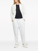 Tricou BRUNELLO CUCINELLI, Layered Effect, Silk Cotton, Black