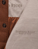 Jacheta STEFFANO RICCI, Wool and silk duvet Brown