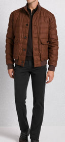 Jacheta STEFFANO RICCI, Wool and silk duvet Brown