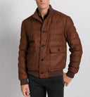 Jacheta STEFFANO RICCI, Wool and silk duvet Brown
