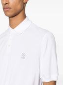 Tricou BRUNELLO CUCINELLI, Logo Embroidered, Polo, White