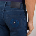 Jeans STEFANO RICCI, Logo Metalic, Bleumarin