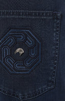 Jeans STEFANO RICCI, Logo Metalic, Bleumarin
