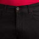BLUGI STEFANO RICCI, Blend Tapered, Red Embroidery, Black