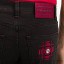 BLUGI STEFANO RICCI, Blend Tapered, Red Embroidery, Black