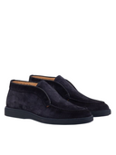 Ghete Santoni, Stitch Detail Suede Desert, Black