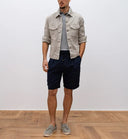 Pantaloni BRUNELLO CUCINELLI, Short Pants, Linen, Navy Blue