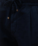 Pantaloni BRUNELLO CUCINELLI, Short Pants, Linen, Navy Blue