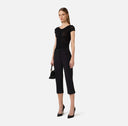 Top ELISABETTA FRANCHI, Cotton thread and viscose, Negru