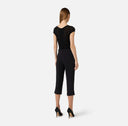 Top ELISABETTA FRANCHI, Cotton thread and viscose, Negru
