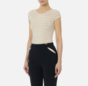 Top ELISABETTA FRANCHI, Cotton thread and viscose, Alb