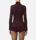 Bluza ELISABETTA FRANCHI,Ribbed knit top with breast pocket