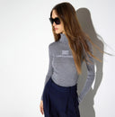 Bluza ELISABETTA FRANCHI, Ribbed knit turtleneck top, Gri