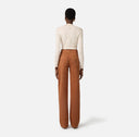 Top ELISABETTA FRANCHI, knit fabric with diamond-shaped jacquard fabric