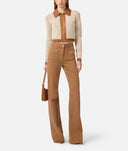 Cardigan ELISABETTA FRANCHI, Cardigan in chenille fabric with waffle stitch