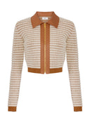 Cardigan ELISABETTA FRANCHI, Cardigan in chenille fabric with waffle stitch