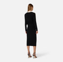 Cardigan ELISABETTA FRANCHI, Knit fabric jacket with shiny viscose bands, Negru