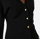 Cardigan ELISABETTA FRANCHI, Logo insert on back, Negru