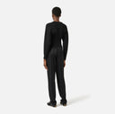 Cardigan ELISABETTA FRANCHI, Logo insert on back, Negru