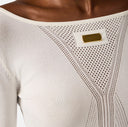 Top ELISABETTA FRANCHI, Top in open-knit fabric