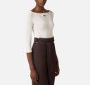 Top ELISABETTA FRANCHI, Top in open-knit fabric