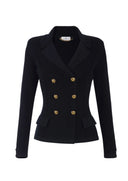 Cardigan ELISABETTA FRANCHI, Butoni aurii, Negru