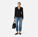 Cardigan ELISABETTA FRANCHI, Butoni aurii, Negru