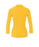 Bluza ELISABETTA FRANCHI, Micro-braided knit top, Galben