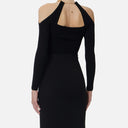 Top ELISABETTA FRANCHI , Knit top with jewel detail,Black