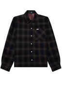 Camasa Represent, BONDED REVERSIBLE CHECK SHIRT - NERO