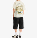 Tricou Represent Revere Manor,Aged White, Oversized fit