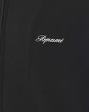 Jacheta REPRESENT, embroidered-logo piped-detail track jacket, Negru