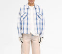 Camasa Represent, Season Flannel, White Deitals, Mid Blue