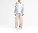 Camasa Represent, Season Flannel, White Deitals, Mid Blue