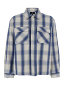 Camasa Represent, Season Flannel, White Deitals, Mid Blue