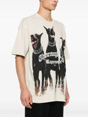 Tricou Represent,  Thoroughbred Print, Vintage White, Oversized