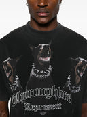 Tricou Represent,  Thoroughbred Print, Vintage Black, Oversized