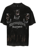 Tricou Represent,  Thoroughbred Print, Vintage Black, Oversized