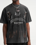 Tricou Represent,  Thoroughbred Print, Vintage Black, Oversized