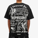 Tricou Represent, Monochrome Icons, Black, Oversized Fit
