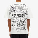 Tricou Represent, Monochrome Icons, White, Oversized Fit