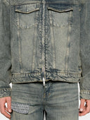 Jacheta REPRESENT, R4 washed-denim jacket, indigo blue