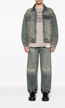 Jacheta REPRESENT, R4 washed-denim jacket, indigo blue