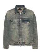 Jacheta REPRESENT, R4 washed-denim jacket, indigo blue