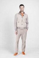Jacheta MOORER, Suede bomber jacket, Grey